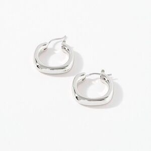 Simons square 2cm loops silver